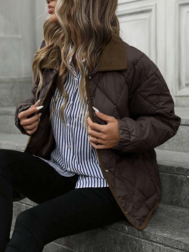 Julie | Elegant Diamond Quilted Puffer Jacket Women