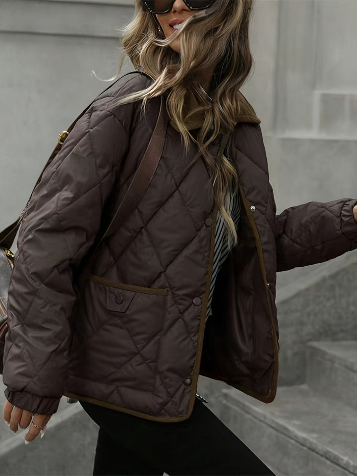 Julie | Elegant Diamond Quilted Puffer Jacket Women