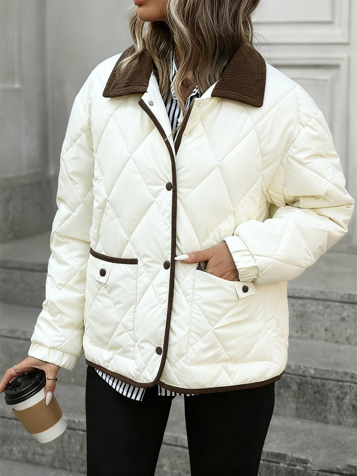Julie | Elegant Diamond Quilted Puffer Jacket Women