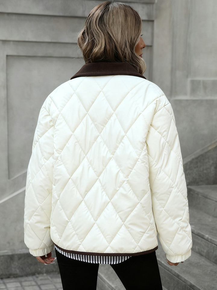 Julie | Elegant Diamond Quilted Puffer Jacket Women