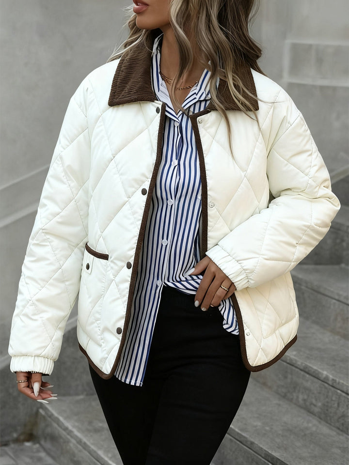 Julie | Elegant Diamond Quilted Puffer Jacket Women