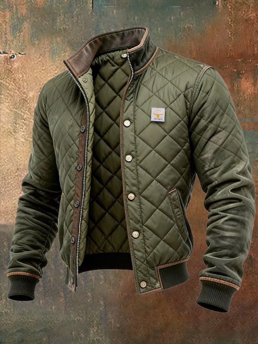 Justin | Classic Diamond Quilted Mens Puffer Jacket