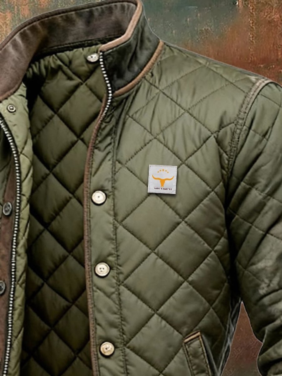 Justin | Classic Diamond Quilted Mens Puffer Jacket
