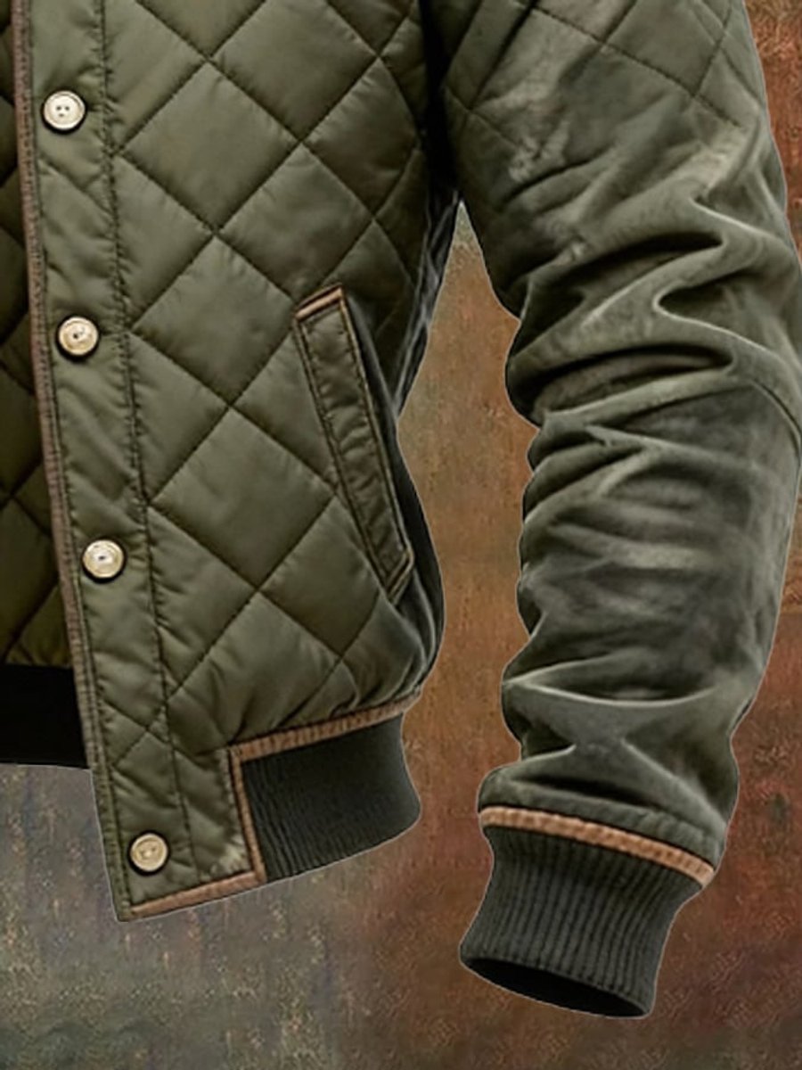 Justin | Classic Diamond Quilted Mens Puffer Jacket