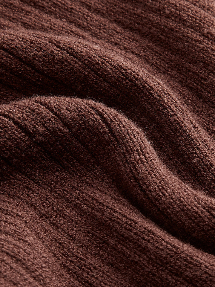 Kathleen | Cozy Ribbed Ruffle Long Sleeve Maxi Sweater Dress
