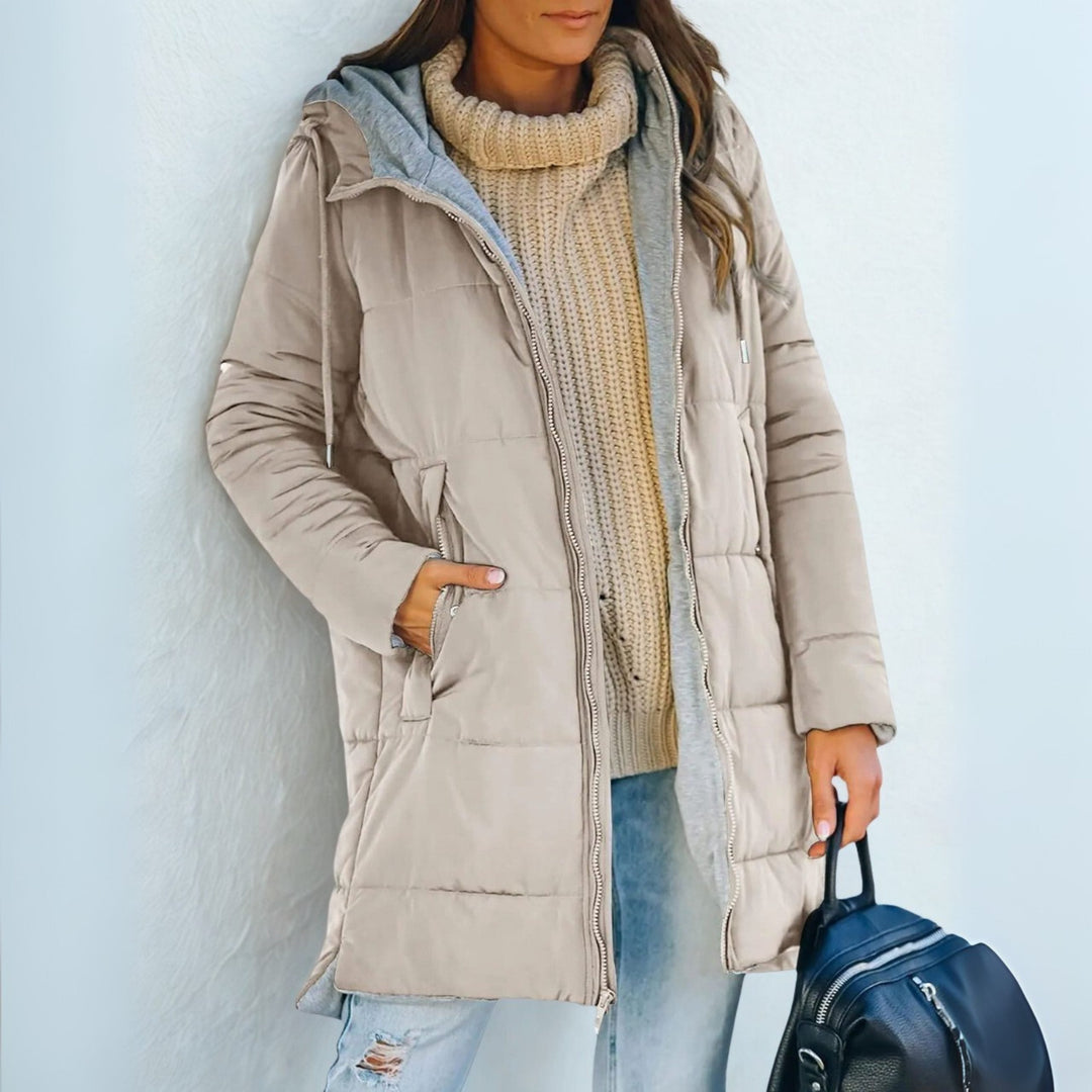 Kathleen | Long Hooded Quilted Puffer Jacket Women