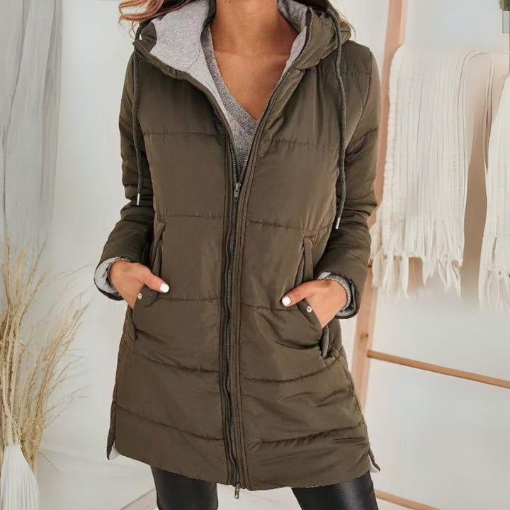 Kathleen | Long Hooded Quilted Puffer Jacket Women