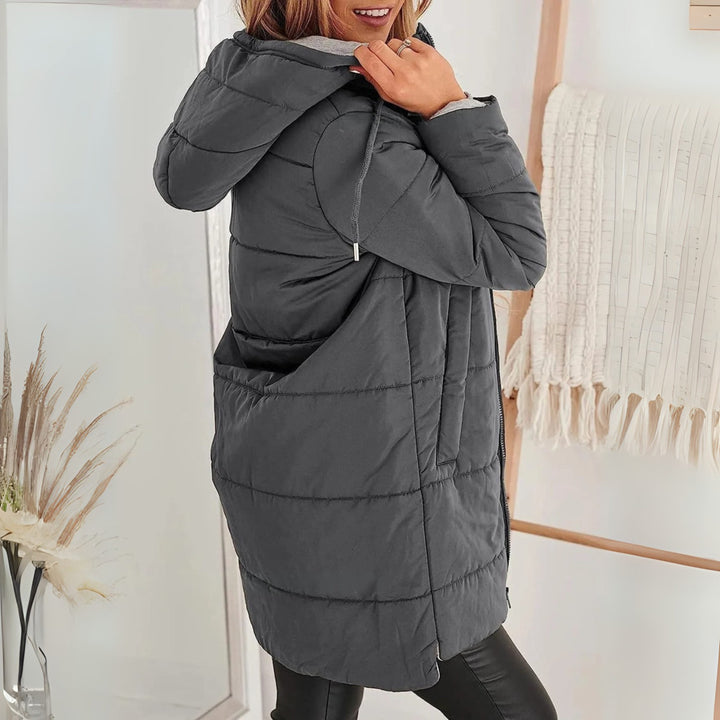 Kathleen | Long Hooded Quilted Puffer Jacket Women