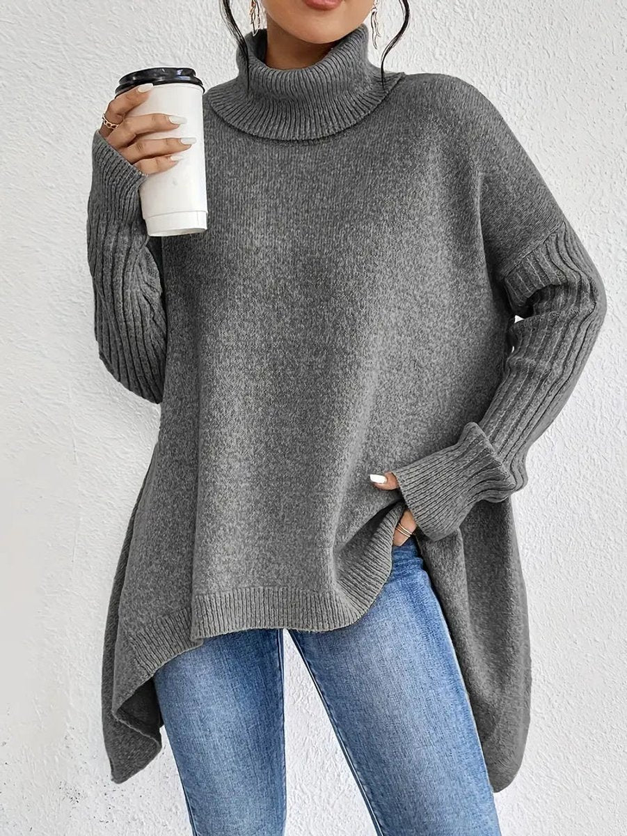 Kathryn | Classic Oversized Ribbed Turtleneck Sweater