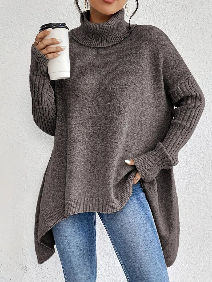 Kathryn | Classic Oversized Ribbed Turtleneck Sweater
