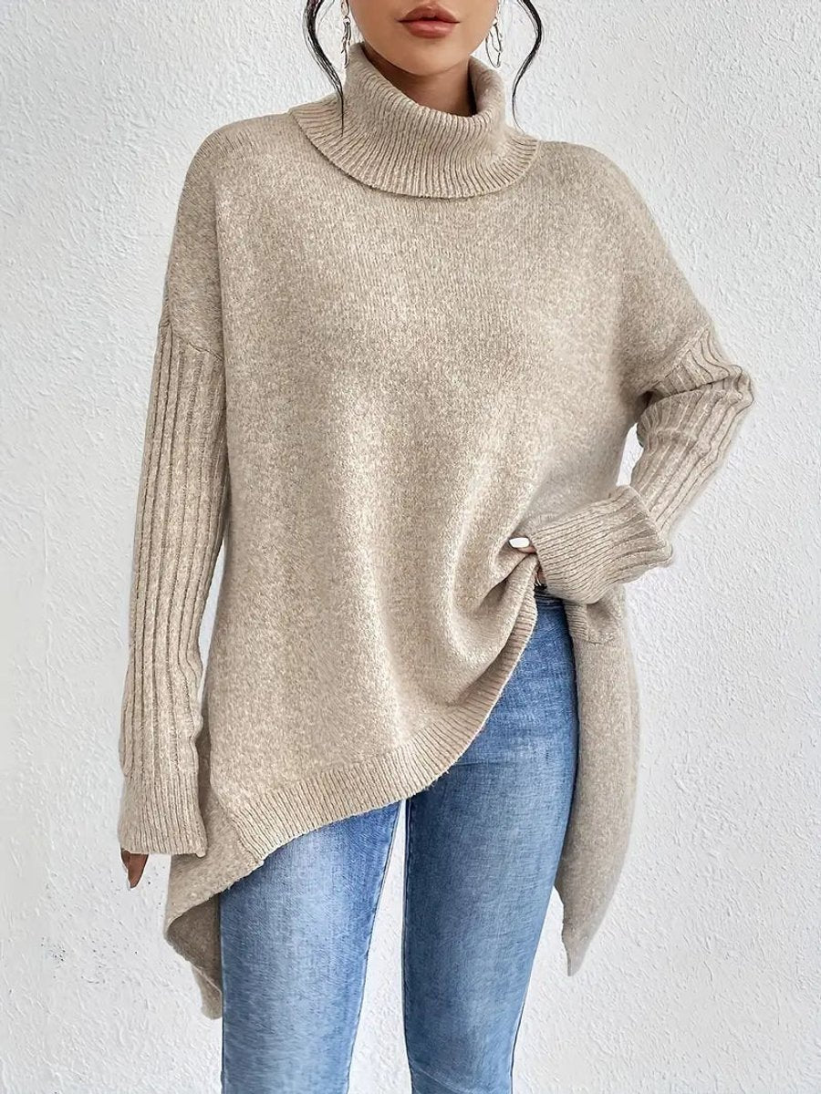 Kathryn | Classic Oversized Ribbed Turtleneck Sweater