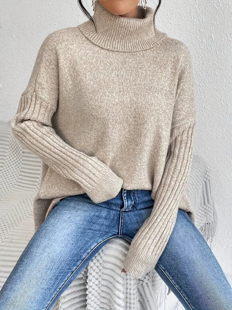 Kathryn | Classic Oversized Ribbed Turtleneck Sweater
