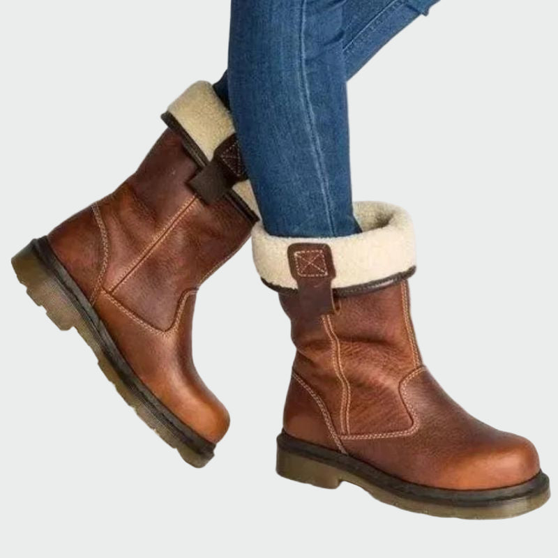 Kayla | Cuffed Pull-On Winter Snow Boots Women