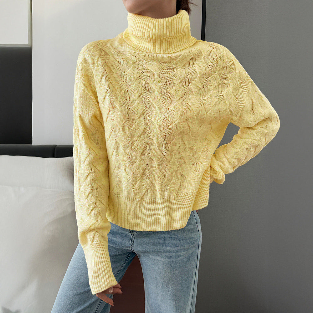 Kayla | Refined Oversized Turtleneck Chunky Cable Knit Sweater