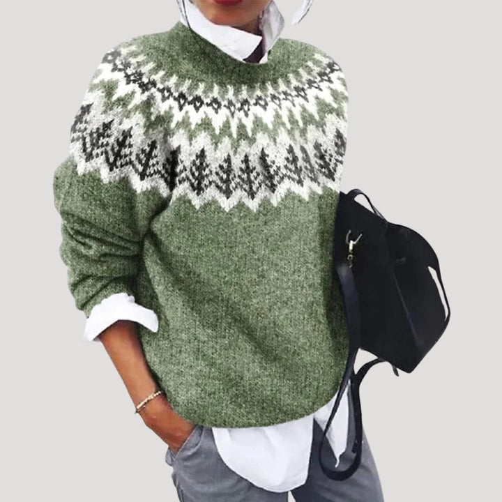 Kimberly | Fair Isle Crewneck Christmas Sweater Women