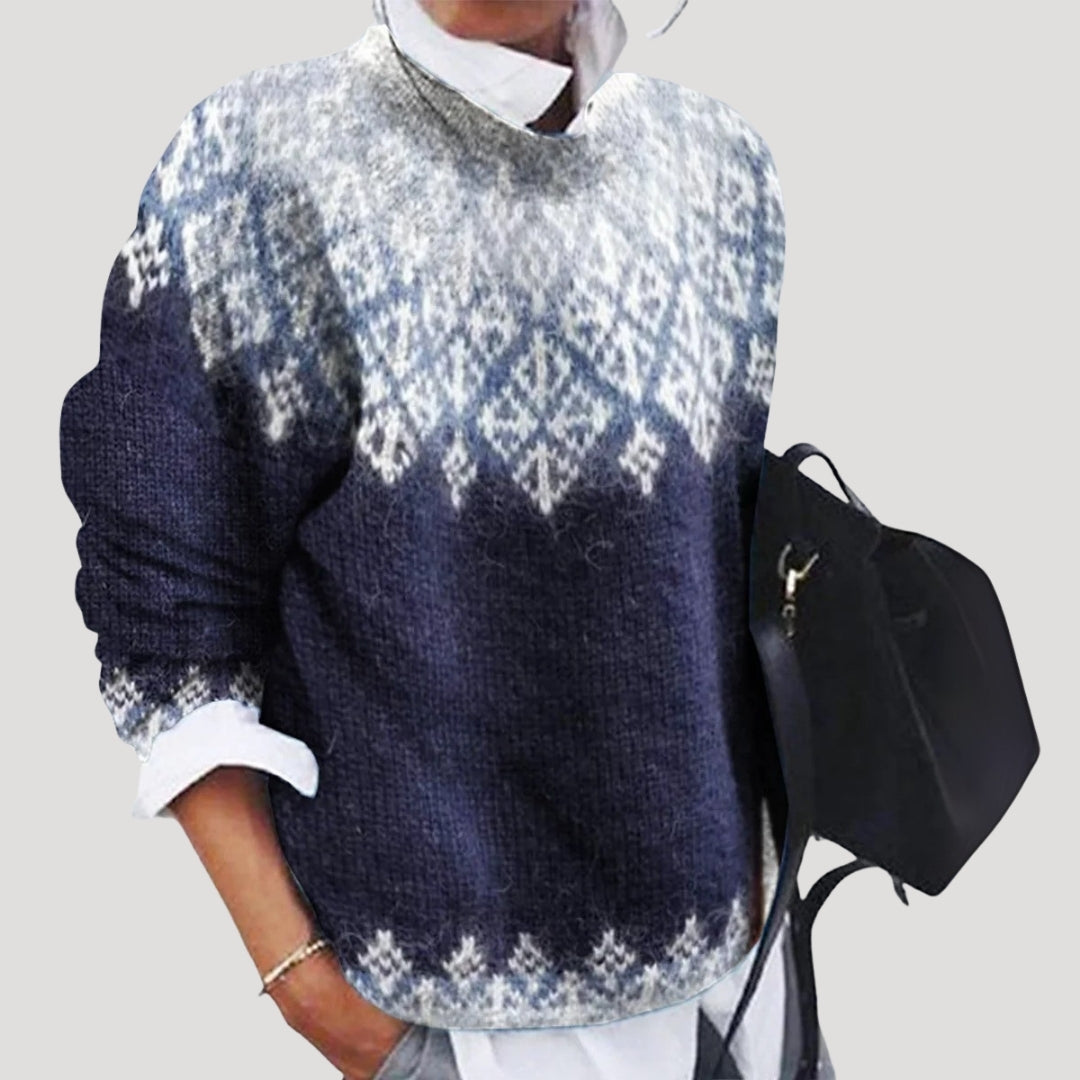 Kimberly | Fair Isle Crewneck Christmas Sweater Women