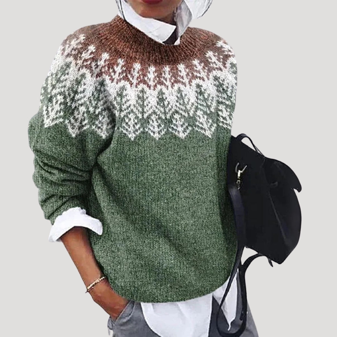 Kimberly | Fair Isle Crewneck Christmas Sweater Women