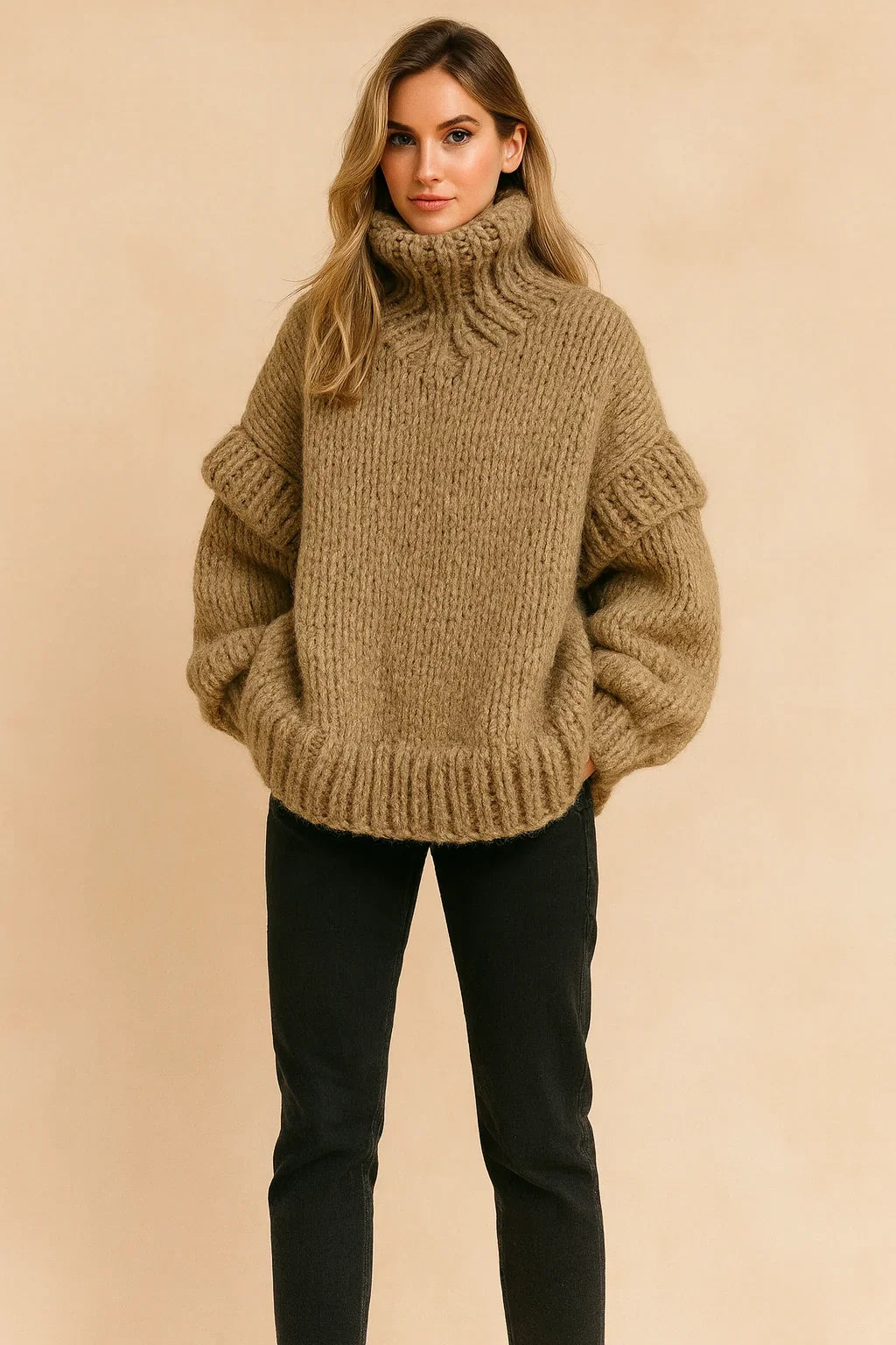 Kimberly | Relaxed Oversized Chunky Knit Turtleneck Sweater