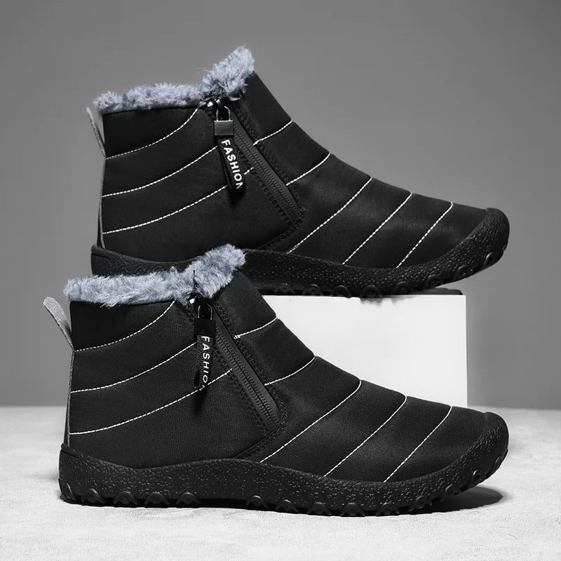 Kyle | Plush Lined Side Zip Mens Snow Boots