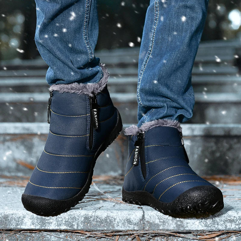 Kyle | Plush Lined Side Zip Mens Snow Boots
