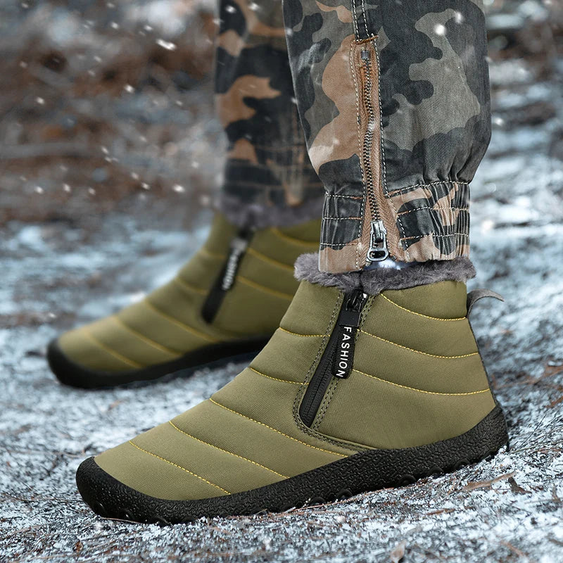 Kyle | Plush Lined Side Zip Mens Snow Boots