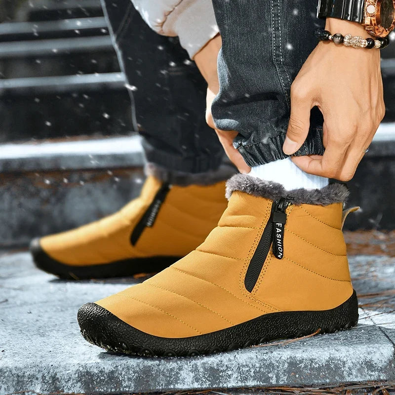 Kyle | Plush Lined Side Zip Mens Snow Boots