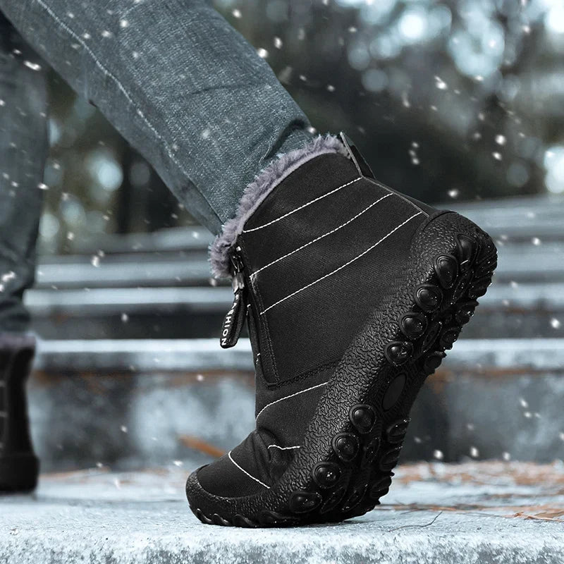 Kyle | Plush Lined Side Zip Mens Snow Boots