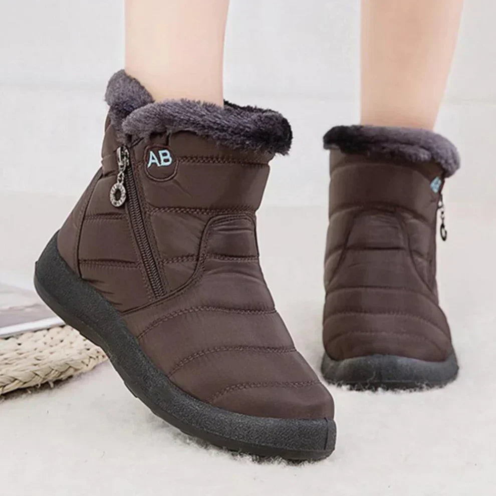 Lauren | Quilted Side Zip Winter Snow Boots Women