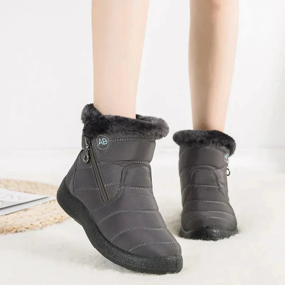 Lauren | Quilted Side Zip Winter Snow Boots Women