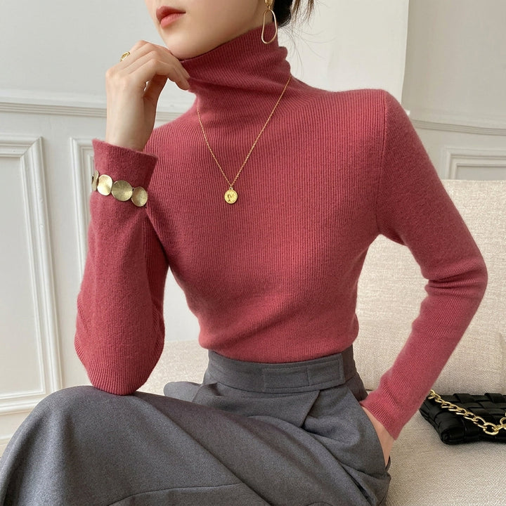 Lori | Timeless Ribbed Long Sleeve Turtleneck Sweater