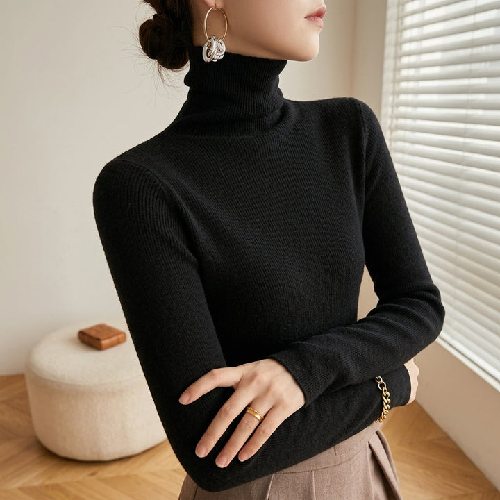 Lori | Timeless Ribbed Long Sleeve Turtleneck Sweater
