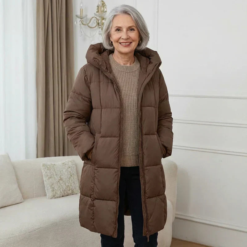 Margaret | Chic Long Hooded Puffer Jacket Women