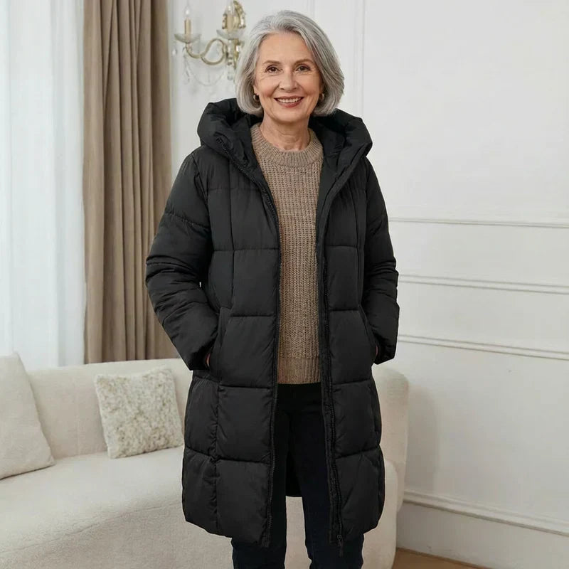 Margaret | Chic Long Hooded Puffer Jacket Women