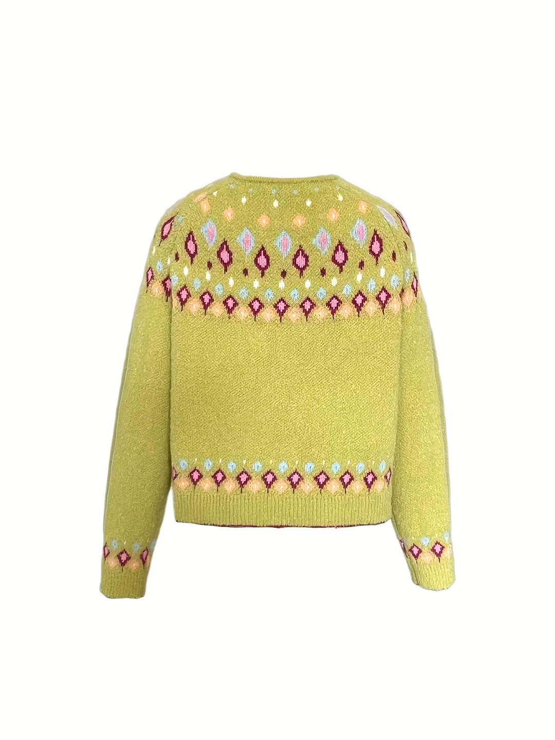 Margaret | Timeless V-Neck Fair Isle Cardigan Womens