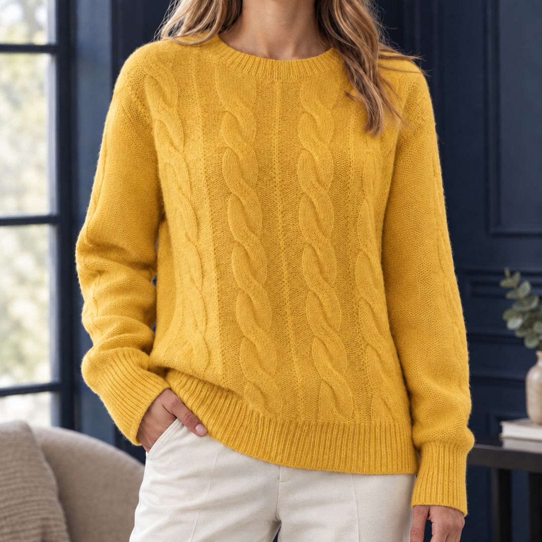Marilyn | Cozy Crewneck Chunky Cable Knit Sweater