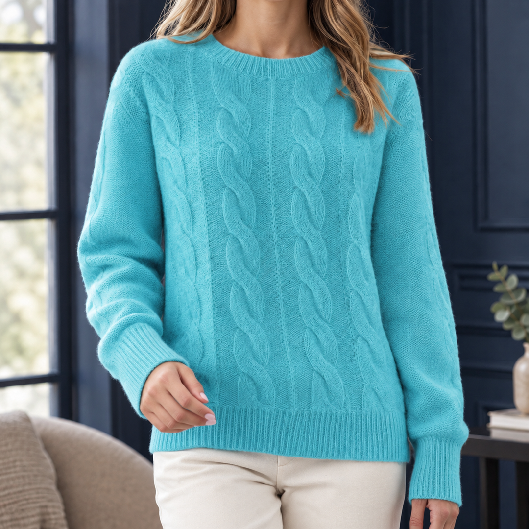 Marilyn | Cozy Crewneck Chunky Cable Knit Sweater