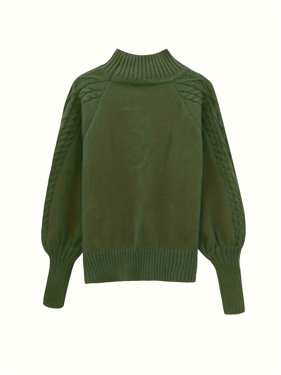 Megan | Relaxed Mock Neck Chunky Cable Knit Sweater