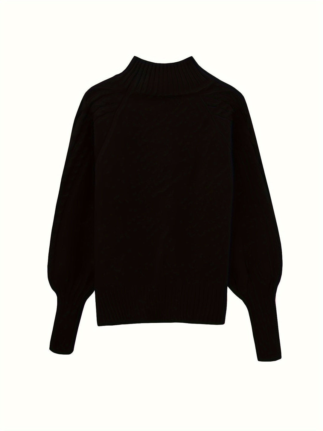Megan | Relaxed Mock Neck Chunky Cable Knit Sweater
