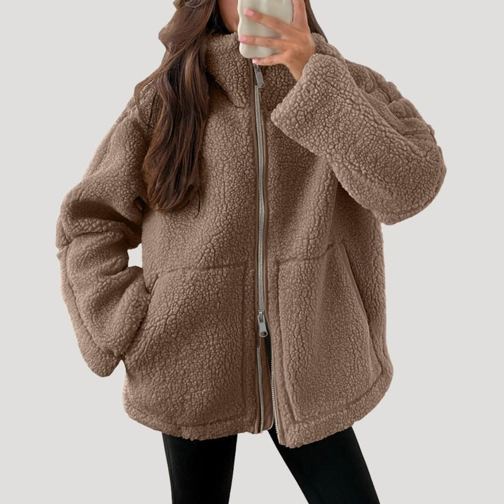 Michelle | Oversized Zip Up Sherpa Jacket Women
