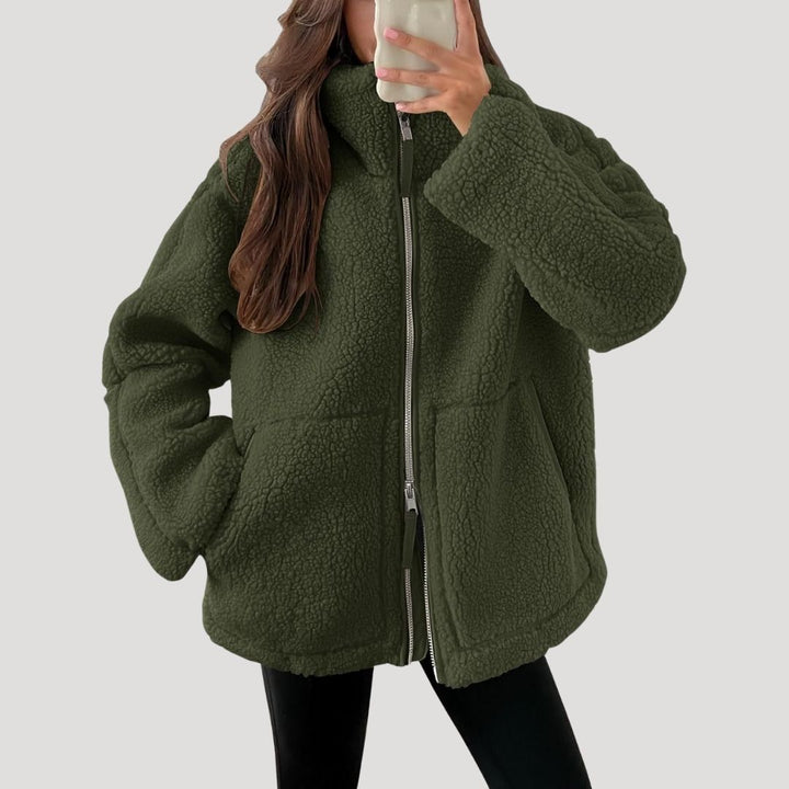 Michelle | Oversized Zip Up Sherpa Jacket Women