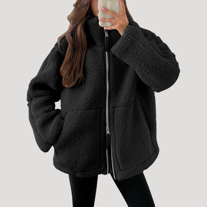 Michelle | Oversized Zip Up Sherpa Jacket Women