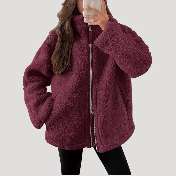 Michelle | Oversized Zip Up Sherpa Jacket Women