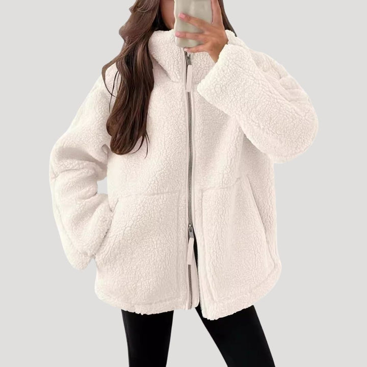 Michelle | Oversized Zip Up Sherpa Jacket Women