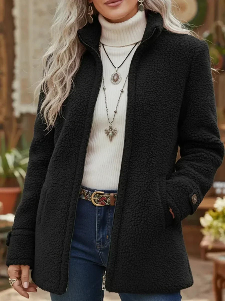 Nancy | Relaxed Zip-Up Sherpa Jacket Women