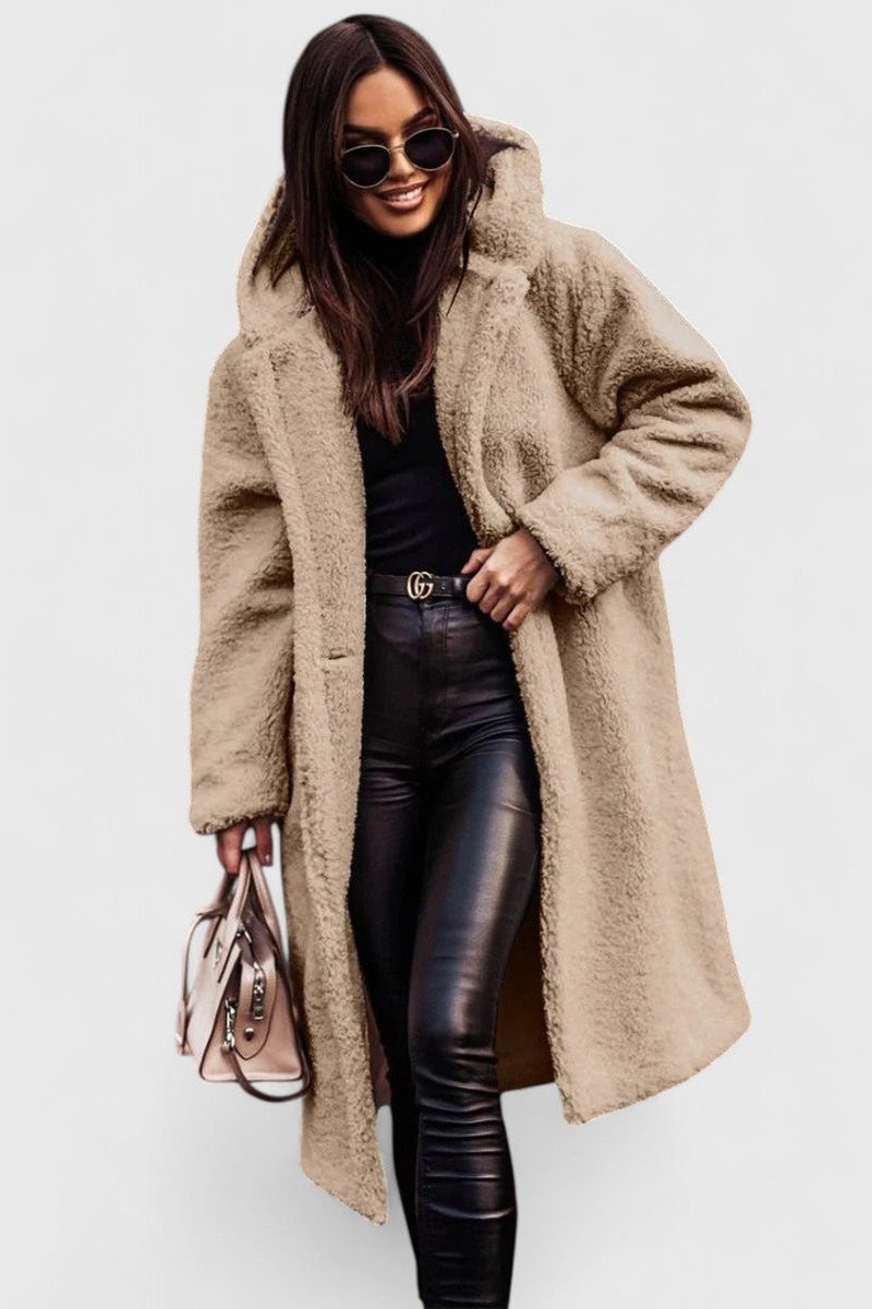 Natalie | Cozy Oversized Longline Sherpa Jacket Women