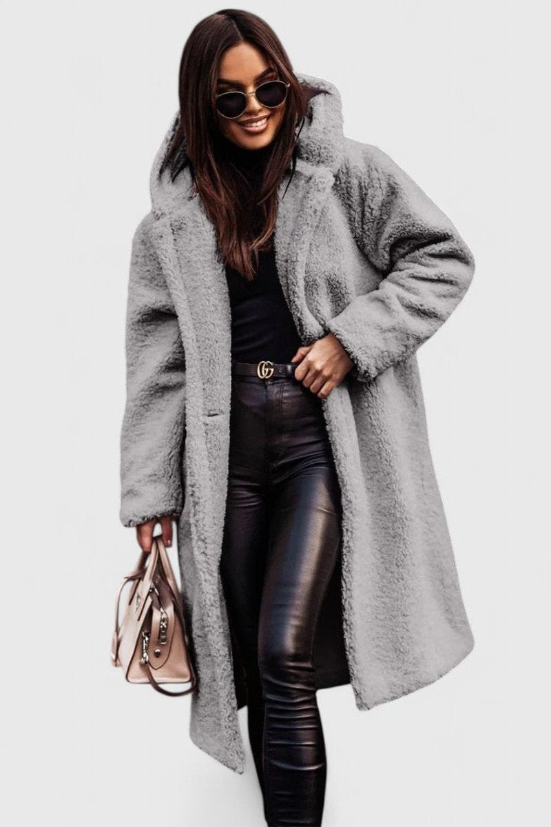 Natalie | Cozy Oversized Longline Sherpa Jacket Women