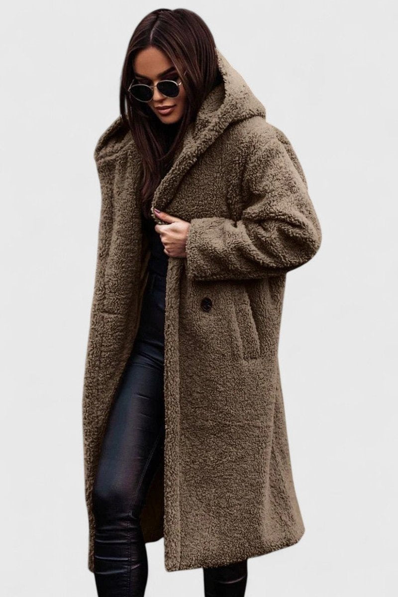 Natalie | Cozy Oversized Longline Sherpa Jacket Women