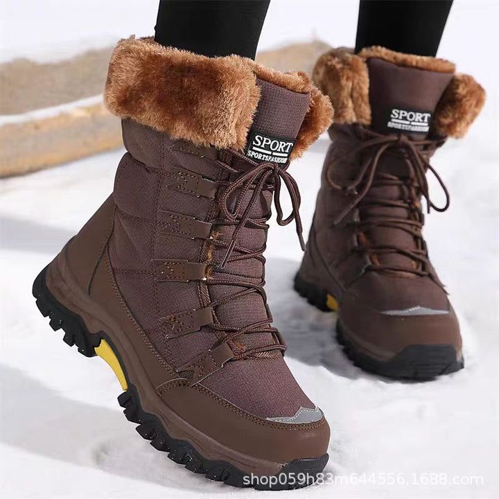 Rachel | Stylish Lace-Up Winter Snow Boots Women