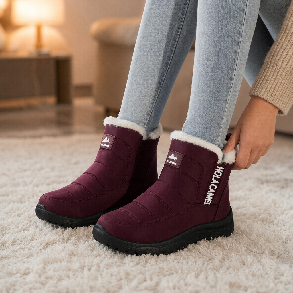 Rebecca | Quilted Pull-On Ankle Snow Boots Women