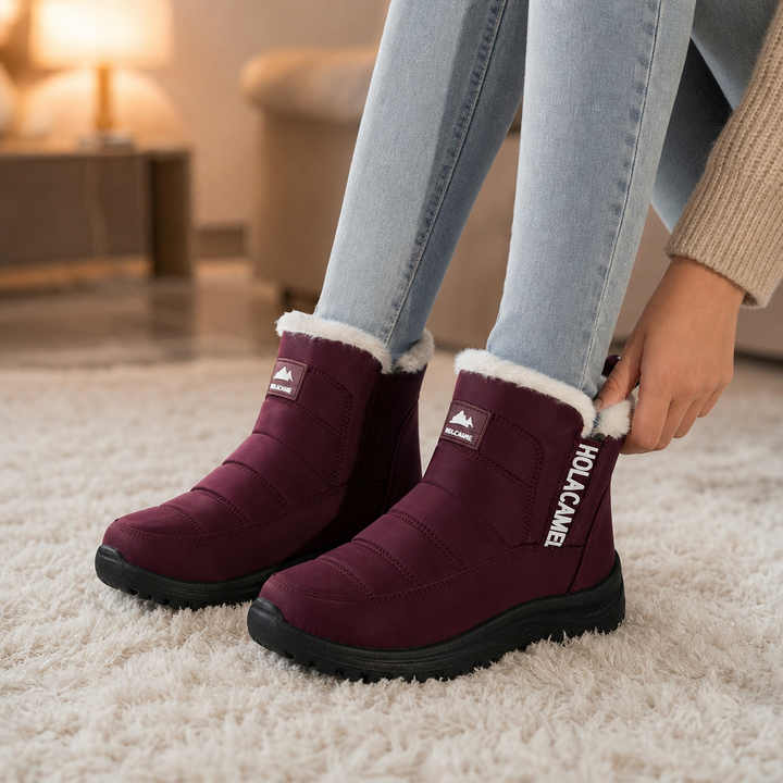 Rebecca | Quilted Pull-On Ankle Snow Boots Women